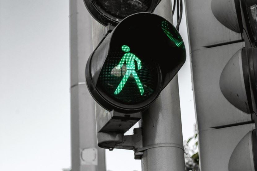 pedestrian crosswalk sign